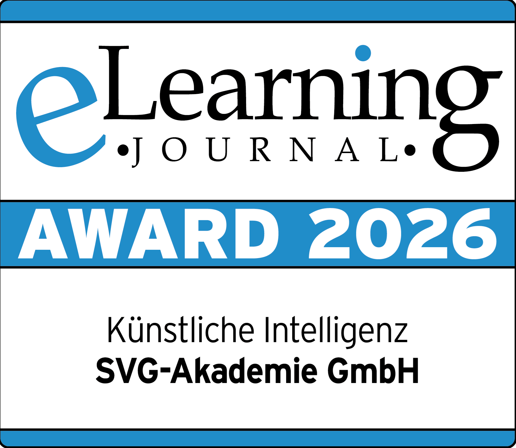 E-Learning Award 2026 - SVG-Akademie Künstliche Intelligenz